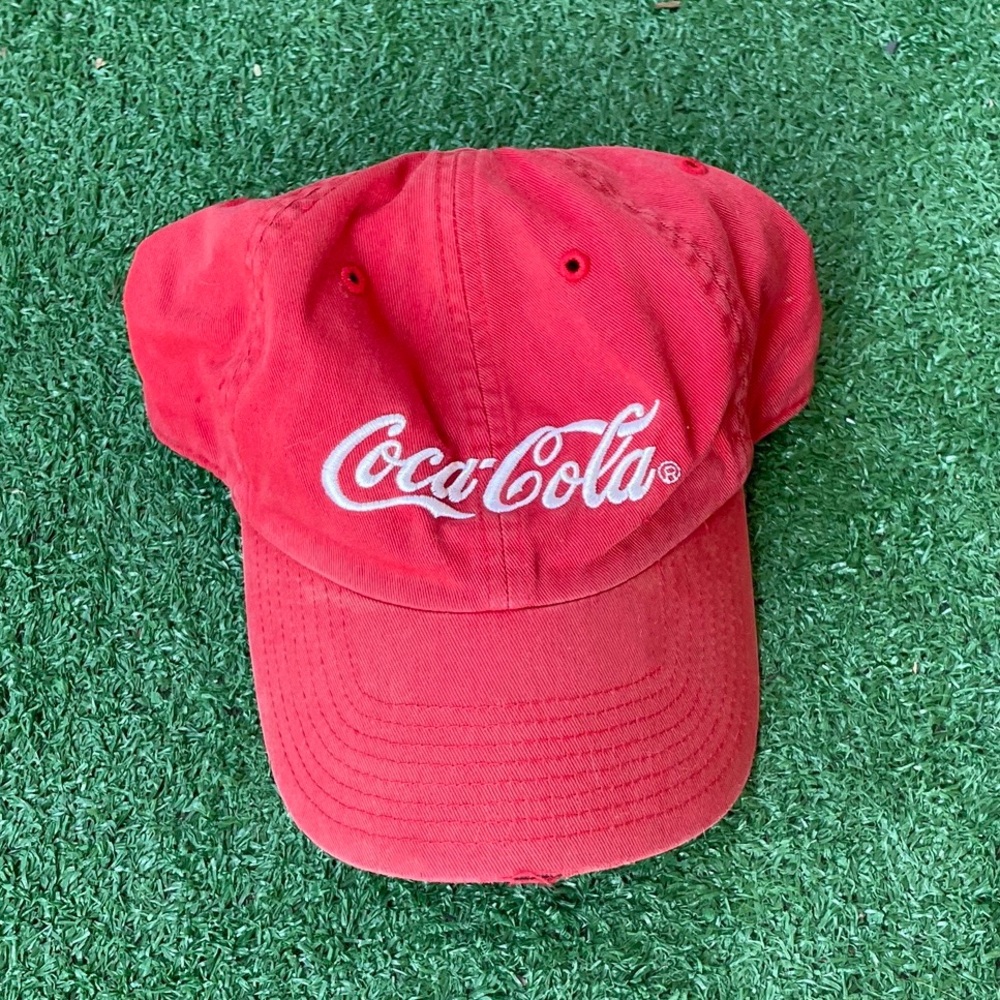 Coca-Cola Red Logo Dad Hat with White Script